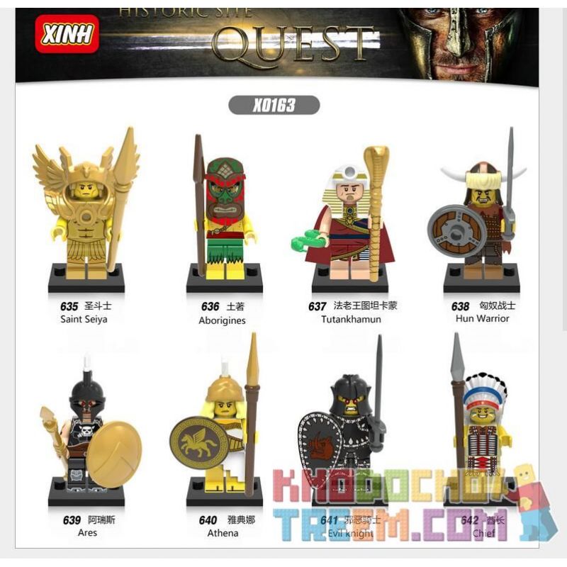 XINH 635 636 637 638 639 640 641 642 X0163 0163 non Lego HÀNG TRĂM NGƯỜI 8 SAINT SEIYA BẢN ĐỊA PHÁP CŨ THAMONT HUNS ARES ATHENA HIỆP SĨ ÁC TRƯỞNG bộ đồ chơi xếp lắp ráp ghép mô hình Historical