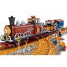 AUSINI 25710 non  ĐƯỜNG TRUNK MỚI PHƯƠNG TÂY bộ đồ chơi xếp lắp ráp ghép mô hình City TRAINS Thành Phố 662 khối