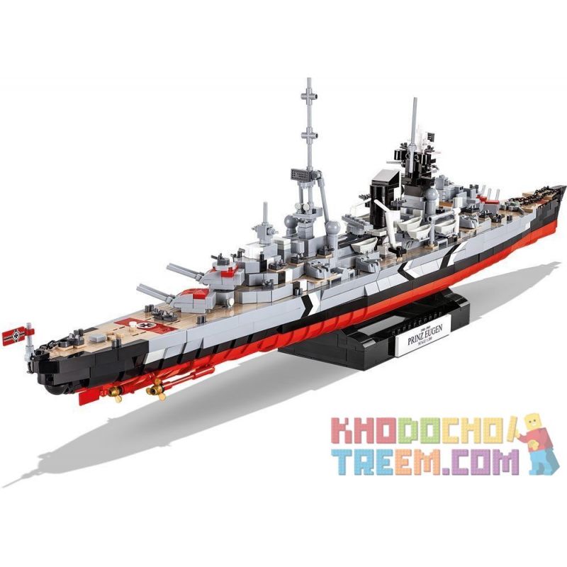 COBI CHARACTER BUILDING COBI-4823 4823 COBI4823 non Lego OU ROOT PRINCE HẠNG NẶNG CRUISER bộ đồ chơi xếp lắp ráp ghép mô hình Military Army PRINCE EUGEN HEAVY CRUISER Quân Sự Bộ Đội 1790 khối