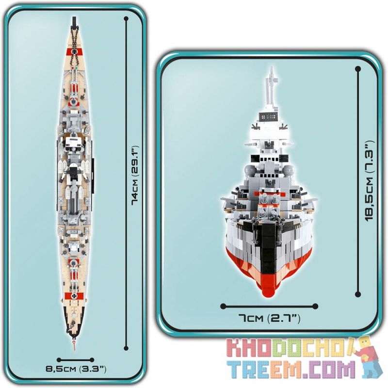COBI CHARACTER BUILDING COBI-4823 4823 COBI4823 non  OU ROOT PRINCE HẠNG NẶNG CRUISER bộ đồ chơi xếp lắp ráp ghép mô hình Military Army PRINCE EUGEN HEAVY CRUISER Quân Sự Bộ Đội 1790 khối