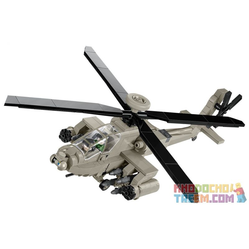 COBI CHARACTER BUILDING COBI-5808 5808 COBI5808 non Lego AH-64 APACHE bộ đồ chơi xếp lắp ráp ghép mô hình Military Army Quân Sự Bộ Đội 510 khối