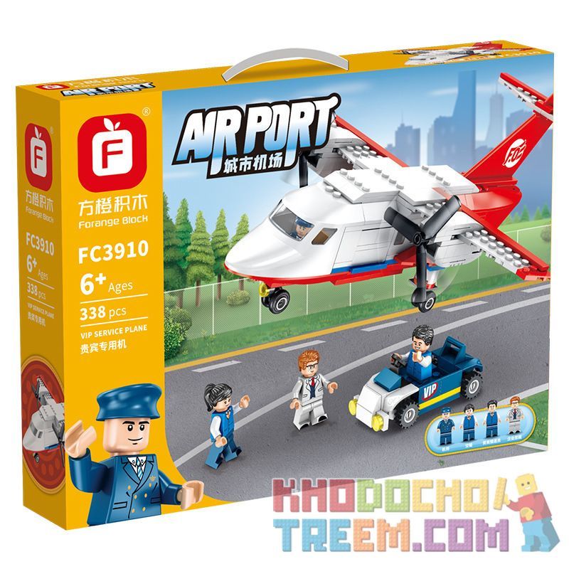 FORANGE FC3910 3910 non Lego VIP ĐẶC BIỆT bộ đồ chơi xếp lắp ráp ghép mô hình AIRPORT VIP SERVICE PLANE 338 khối