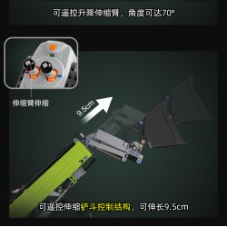 CADA C61051 61051 REBRICKABLE MOC-35607 35607 MOC35607 non  BỘ TẢI ĐIỀU KHIỂN TỪ XA ĐIỆN ĐẦY ĐỦ TÍNH NĂNG tỷ lệ 1:17 bộ đồ chơi xếp lắp ráp ghép mô hình  MULTI-FUNCTION LOADER Kỹ Thuật Công Nghệ Cao Mô Hình Phương Tiện 1408 khối