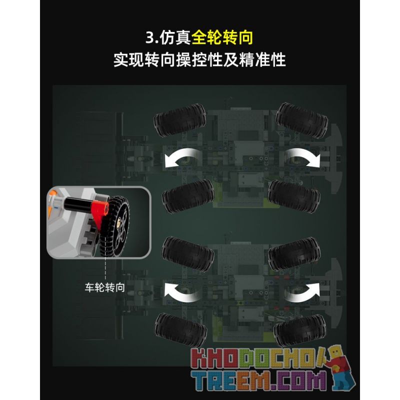 CADA C61051 61051 REBRICKABLE MOC-35607 35607 MOC35607 non  BỘ TẢI ĐIỀU KHIỂN TỪ XA ĐIỆN ĐẦY ĐỦ TÍNH NĂNG tỷ lệ 1:17 bộ đồ chơi xếp lắp ráp ghép mô hình  MULTI-FUNCTION LOADER Kỹ Thuật Công Nghệ Cao Mô Hình Phương Tiện 1408 khối