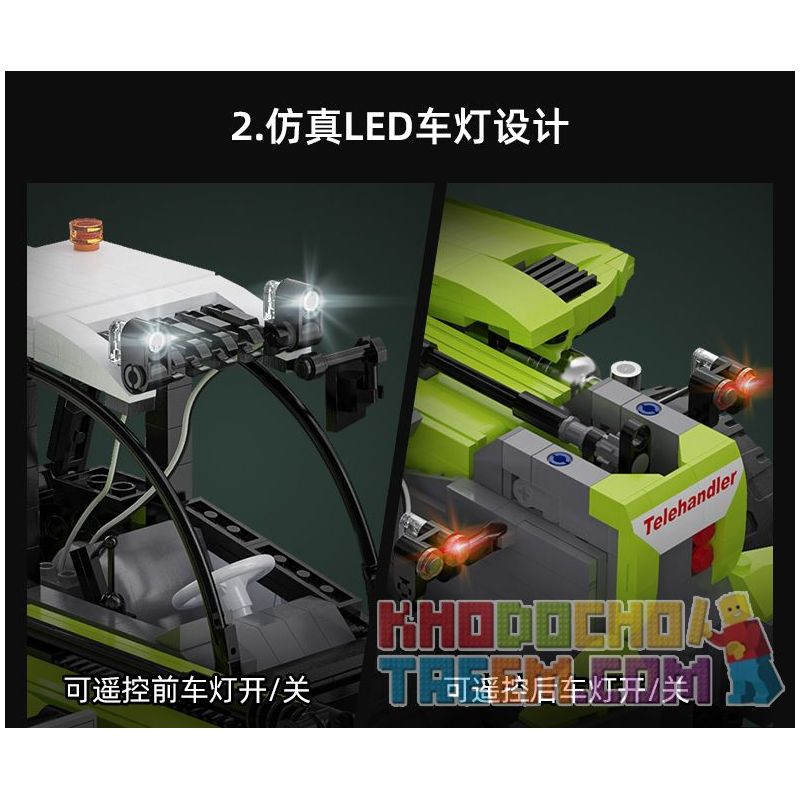 CADA C61051 61051 REBRICKABLE MOC-35607 35607 MOC35607 non  BỘ TẢI ĐIỀU KHIỂN TỪ XA ĐIỆN ĐẦY ĐỦ TÍNH NĂNG tỷ lệ 1:17 bộ đồ chơi xếp lắp ráp ghép mô hình  MULTI-FUNCTION LOADER Kỹ Thuật Công Nghệ Cao Mô Hình Phương Tiện 1408 khối