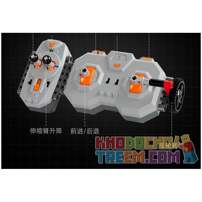 CADA C61051 61051 REBRICKABLE MOC-35607 35607 MOC35607 non  BỘ TẢI ĐIỀU KHIỂN TỪ XA ĐIỆN ĐẦY ĐỦ TÍNH NĂNG tỷ lệ 1:17 bộ đồ chơi xếp lắp ráp ghép mô hình  MULTI-FUNCTION LOADER Kỹ Thuật Công Nghệ Cao Mô Hình Phương Tiện 1408 khối