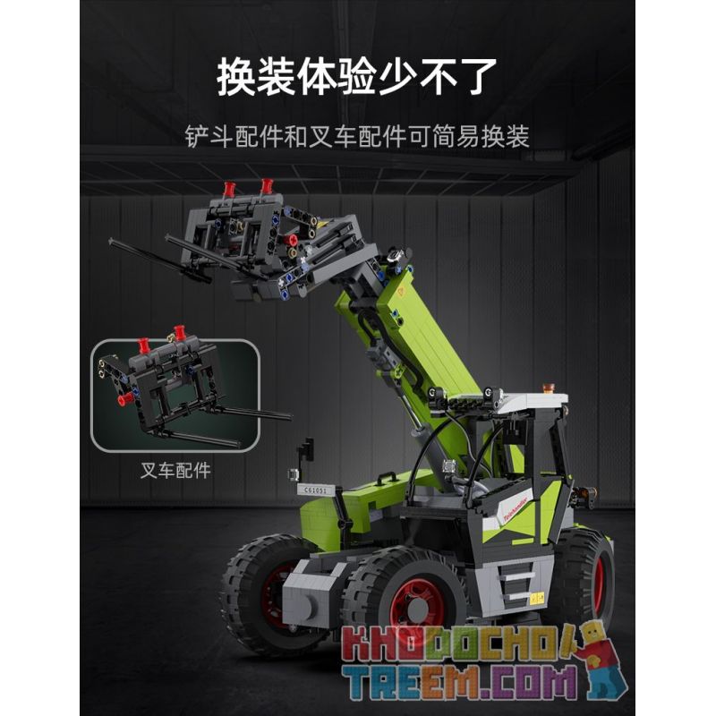 CADA C61051 61051 REBRICKABLE MOC-35607 35607 MOC35607 non  BỘ TẢI ĐIỀU KHIỂN TỪ XA ĐIỆN ĐẦY ĐỦ TÍNH NĂNG tỷ lệ 1:17 bộ đồ chơi xếp lắp ráp ghép mô hình  MULTI-FUNCTION LOADER Kỹ Thuật Công Nghệ Cao Mô Hình Phương Tiện 1408 khối