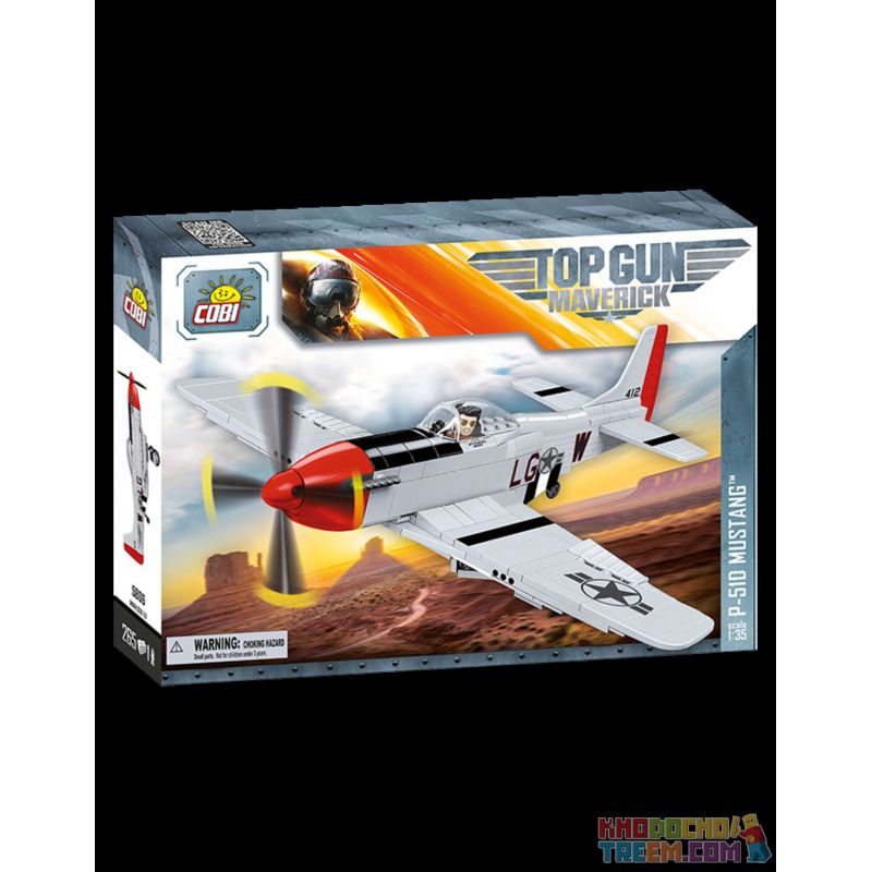COBI CHARACTER BUILDING 5806 COBI-5806 COBI5806 non  NGỰA HOANG P51D. bộ đồ chơi xếp lắp ráp ghép mô hình TOP GUN MUSTANG P51D 265 khối