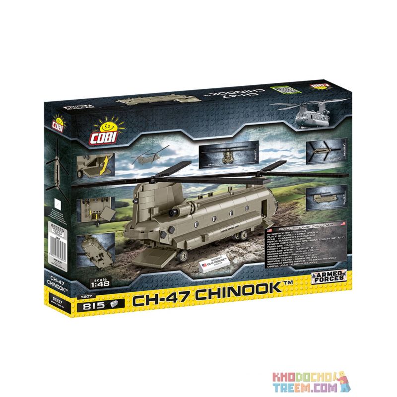 COBI CHARACTER BUILDING COBI-5807 5807 COBI5807 non  HỖ TRỢ CH-47 bộ đồ chơi xếp lắp ráp ghép mô hình Military Army CH-47 CHINOOK Quân Sự Bộ Đội 815 khối