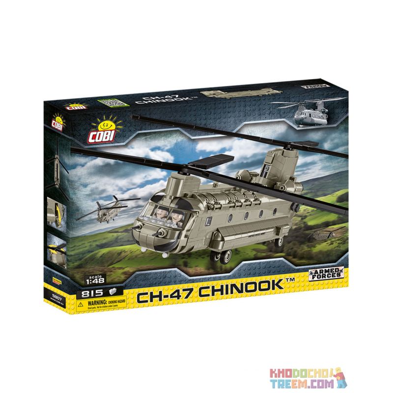 COBI CHARACTER BUILDING COBI-5807 5807 COBI5807 non  HỖ TRỢ CH-47 bộ đồ chơi xếp lắp ráp ghép mô hình Military Army CH-47 CHINOOK Quân Sự Bộ Đội 815 khối