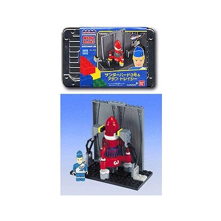 MEGA BLOKS 4087 non  ALAN TRACY. bộ đồ chơi xếp lắp ráp ghép mô hình THUNDERBIRD #3 ALAN TRACY 34 khối