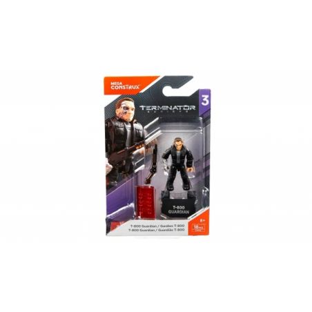 MEGA BLOKS FXP52 non  NGƯỜI BẢO VỆ T-800 bộ đồ chơi xếp lắp ráp ghép mô hình Terminator T-800 GUARDIAN Kẻ Hủy Diệt 18 khối