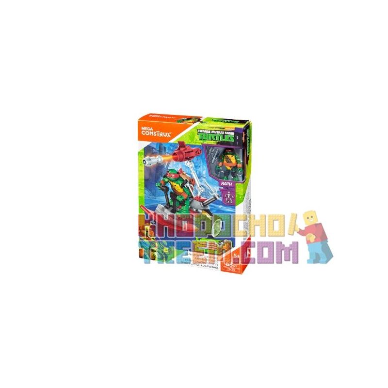 MEGA BLOKS FFC55 non Lego XE TAY GA LẺN CỦA RAFF bộ đồ chơi xếp lắp ráp ghép mô hình Teenage Mutant Ninja Turtles RAPH STEALTH SKI SPYDER Ninja Rùa 63 khối