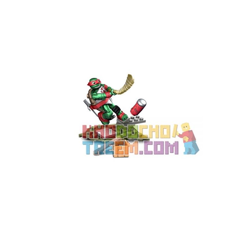 MEGA BLOKS DXY06 non Lego KHÚC CÔN CẦU RAVTM MẠNH MẼ bộ đồ chơi xếp lắp ráp ghép mô hình Teenage Mutant Ninja Turtles RAPH™ SLAPSHOT Ninja Rùa 22 khối
