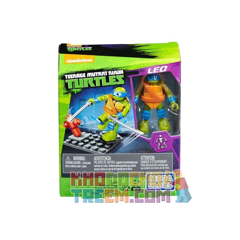 MEGA BLOKS DPW78 non Lego RIO VÀ SAMURAI. bộ đồ chơi xếp lắp ráp ghép mô hình Teenage Mutant Ninja Turtles LEO KATANA SWAT Ninja Rùa 22 khối