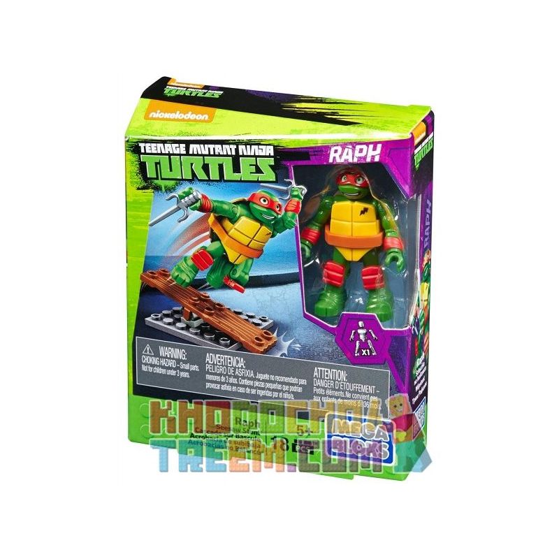 MEGA BLOKS DPW76 non Lego SEESAW CỦA RAFF. bộ đồ chơi xếp lắp ráp ghép mô hình Teenage Mutant Ninja Turtles RAPH SEESAW STUNT Ninja Rùa 18 khối