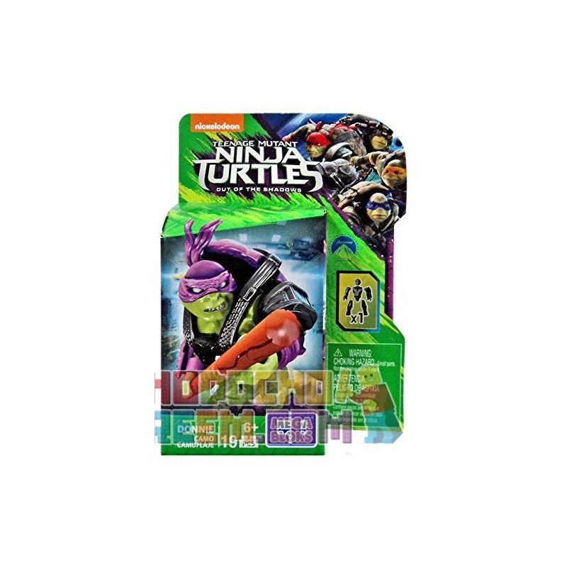 MEGA BLOKS DPW18 non Lego DONNEY. bộ đồ chơi xếp lắp ráp ghép mô hình Teenage Mutant Ninja Turtles DONNIE CAMO Ninja Rùa 19 khối