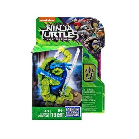 MEGA BLOKS DPW13 non  SNEAK RIO. bộ đồ chơi xếp lắp ráp ghép mô hình Teenage Mutant Ninja Turtles STEALTH LEO Ninja Rùa 18 khối