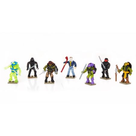 MEGA BLOKS DPW12 non  MOTABLE MOVIATURE bộ đồ chơi xếp lắp ráp ghép mô hình Teenage Mutant Ninja Turtles MICRO ACTION FIGURES (ASST. ID) Ninja Rùa 21 khối