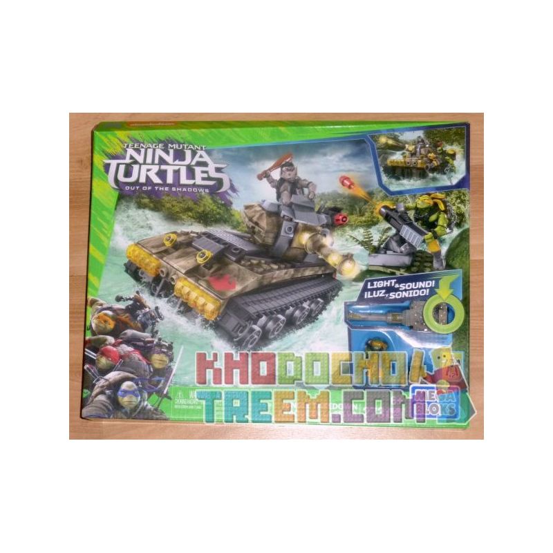 MEGA BLOKS DPF81 non Lego RỪNG NHIỆT ĐỚI bộ đồ chơi xếp lắp ráp ghép mô hình Teenage Mutant Ninja Turtles JUNGLE TAKEDOWN Ninja Rùa 273 khối