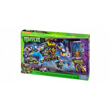 MEGA BLOKS DPF66 non  BỊ BIẾN DẠNG CÔ RÙA bộ đồ chơi xếp lắp ráp ghép mô hình Teenage Mutant Ninja Turtles TRANSFORMING TURTLE MECH Ninja Rùa 504 khối