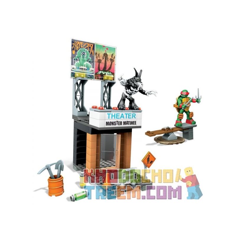 MEGA BLOKS DPF64 non Lego LAV MOOD WAR. bộ đồ chơi xếp lắp ráp ghép mô hình Teenage Mutant Ninja Turtles RAPH ROOFTOP BLAST-OUT Ninja Rùa