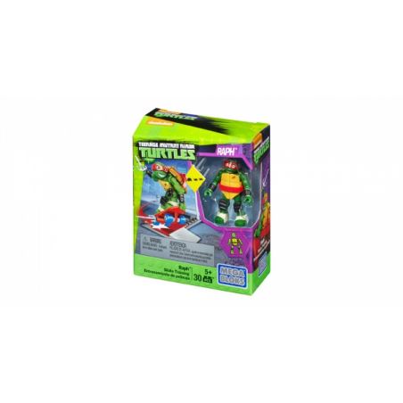MEGA BLOKS DMX32 non  ĐÀO TẠO TRƯỢT VÁN LAF bộ đồ chơi xếp lắp ráp ghép mô hình Teenage Mutant Ninja Turtles RAPH™ SKATE TRAINING Ninja Rùa 30 khối