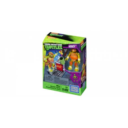 MEGA BLOKS DMX27 non  ĐÀO TẠO HẠNH PHÚC ĐÔI MICKEY bộ đồ chơi xếp lắp ráp ghép mô hình Teenage Mutant Ninja Turtles MIKEY™ NUNCHUK TRAINING Ninja Rùa 29 khối