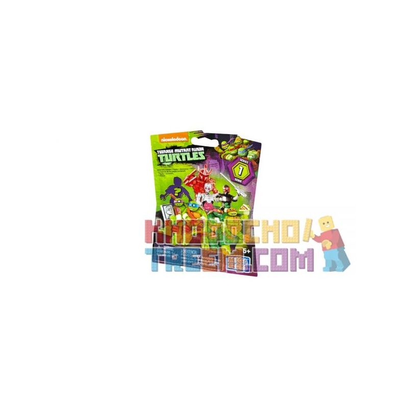 MEGA BLOKS DMX21 non Lego HÌNH HÀNH ĐỘNG THU NHỎ DÒNG 1 bộ đồ chơi xếp lắp ráp ghép mô hình Teenage Mutant Ninja Turtles MICRO ACTION FIGURES SERIES Ninja Rùa 10 khối
