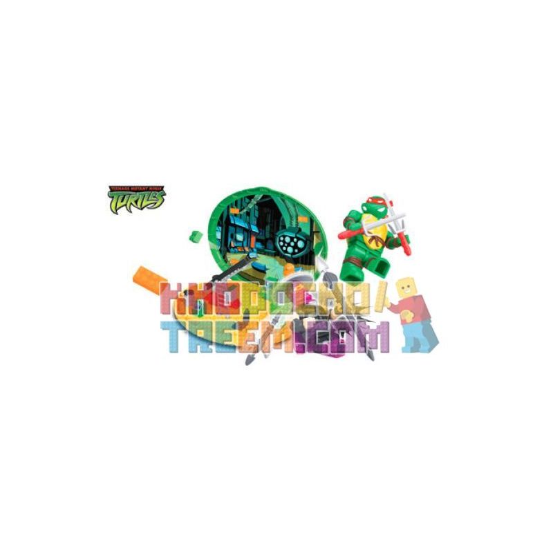 MEGA BLOKS 1407 non Lego PHÒNG THÍ NGHIỆM KHÔNG GIAN bộ đồ chơi xếp lắp ráp ghép mô hình Teenage Mutant Ninja Turtles SPACE LAB Ninja Rùa 120 khối