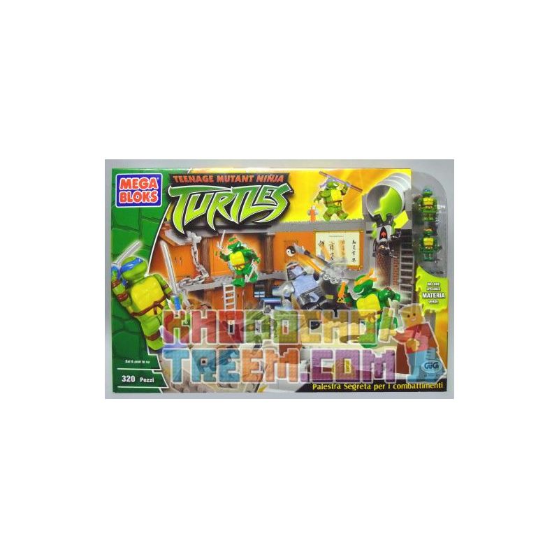 MEGA BLOKS 1421 non Lego CHIẾN ĐẤU bộ đồ chơi xếp lắp ráp ghép mô hình Teenage Mutant Ninja Turtles COMBAT LAIR Ninja Rùa 320 khối