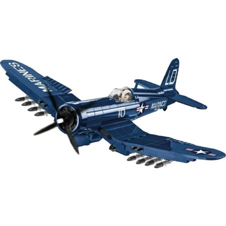 COBI CHARACTER BUILDING COBI-2415 2415 COBI2415 non  MÁY BAY CHIẾN ĐẤU CƯỚP BIỂN AU-1 bộ đồ chơi xếp lắp ráp ghép mô hình Military Army AU-1 CORSAIR Quân Sự Bộ Đội 320 khối