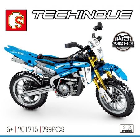 SEMBO 701715 non  YAMAHA WR450. bộ đồ chơi xếp lắp ráp ghép mô hình  YAMAHA WR450F Kỹ Thuật Công Nghệ Cao Mô Hình Phương Tiện 799 khối