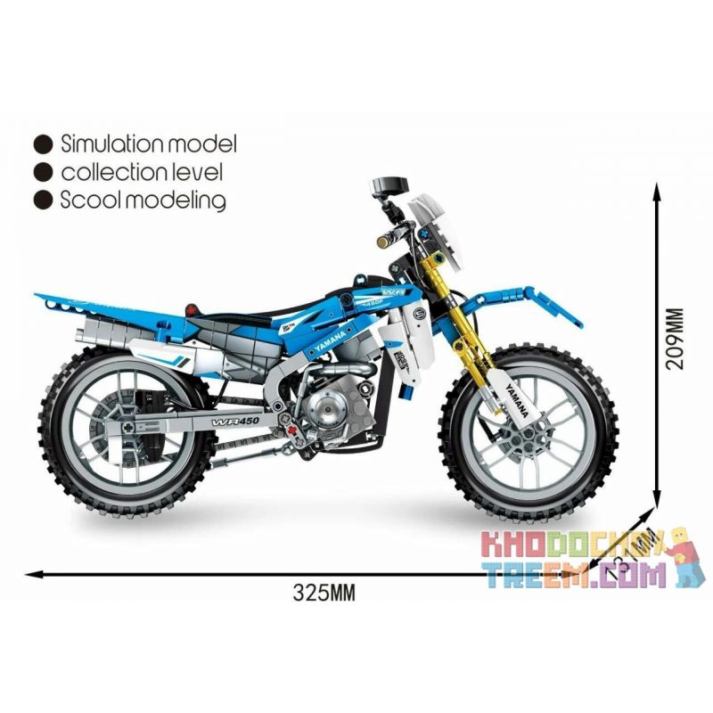 SEMBO 701715 non  YAMAHA WR450. bộ đồ chơi xếp lắp ráp ghép mô hình  YAMAHA WR450F Kỹ Thuật Công Nghệ Cao Mô Hình Phương Tiện 799 khối SEMBO 701715 non  YAMAHA WR450. bộ đồ chơi xếp lắp ráp ghép mô hình  YAMAHA WR450F Kỹ Thuật Công Nghệ Cao Mô Hình Phương Tiện 799 khối