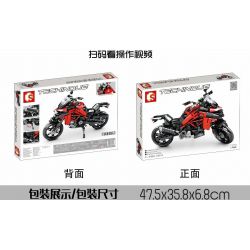 SEMBO 701604 non  DUCADI. bộ đồ chơi xếp lắp ráp ghép mô hình  RADICAL DUCATI MATADOR Kỹ Thuật Công Nghệ Cao Mô Hình Phương Tiện 710 khối