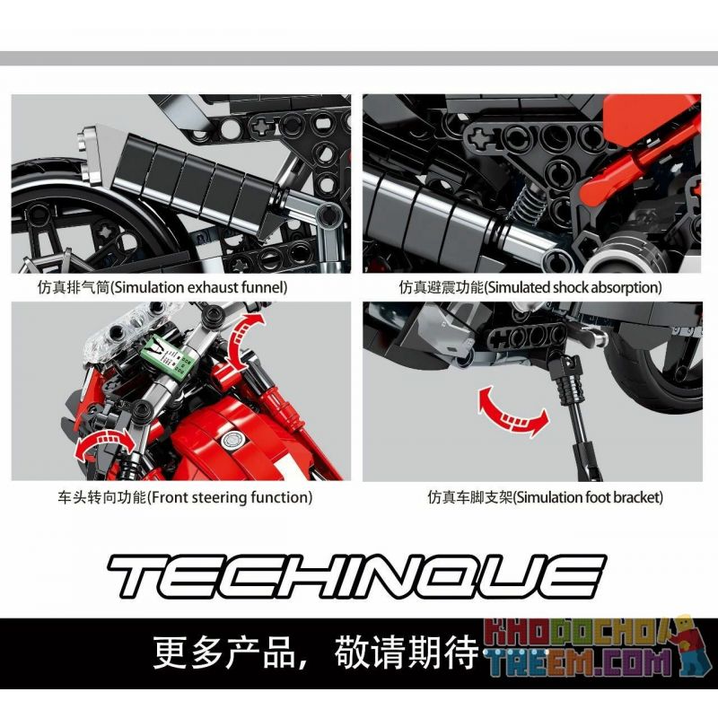 SEMBO 701604 non  DUCADI. bộ đồ chơi xếp lắp ráp ghép mô hình  RADICAL DUCATI MATADOR Kỹ Thuật Công Nghệ Cao Mô Hình Phương Tiện 710 khối