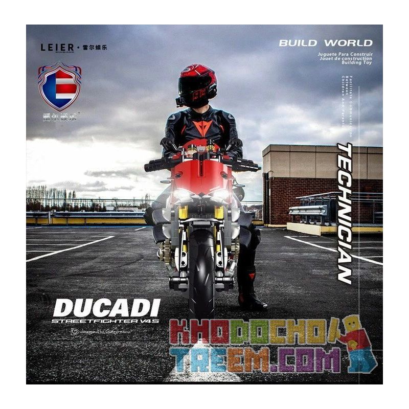 SHENZHEN RAEL ENTERTAINMENT 50051 non  DUKADI PANIGALE V4S. bộ đồ chơi xếp lắp ráp ghép mô hình  DUCATI V4S Kỹ Thuật Công Nghệ Cao Mô Hình Phương Tiện 827 khối