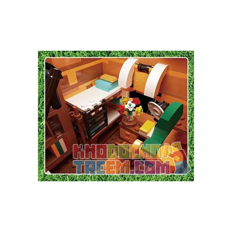 MouldKing 16033 16033D Mould King 16033 16033D non  NHÀ TRÊN CÂY bộ đồ chơi xếp lắp ráp ghép mô hình Modular Buildings NOVATOWN TREE HOUSE Mô Hình Nhà Cửa 3958 khối