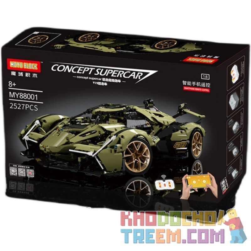 MOYU BLOCK MY88001 88001 MY88001A 88001A MY88001B 88001B MY88001C 88001C BAKA TECHNOLOGY BK6603 6603 non  LAMBORGHINI V12 VISION GT KHÁI NIỆM XE HƠI tỷ lệ 1:8 bộ đồ chơi xếp lắp ráp ghép mô hình  Kỹ Thuật Công Nghệ Cao Mô Hình Phương Tiện 2527 khối