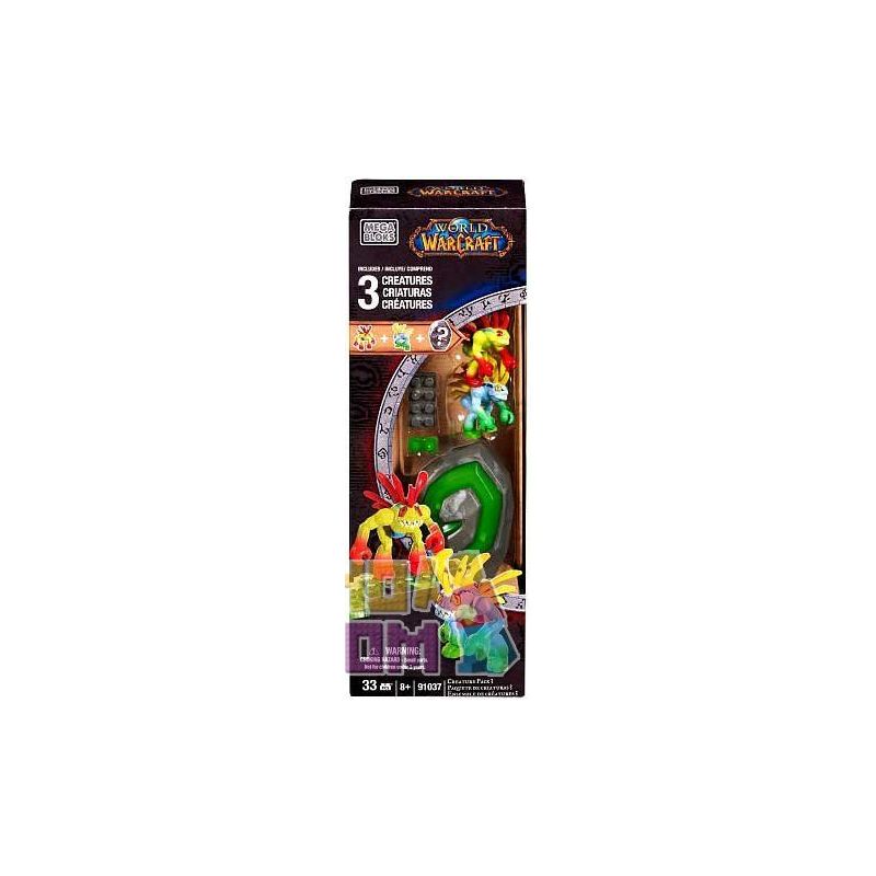 MEGA BLOKS 91037 non Lego GÓI SINH VẬT 3. bộ đồ chơi xếp lắp ráp ghép mô hình Computer Games CREATURE PACK 3 Trò Chơi 33 khối