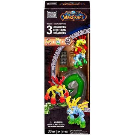 MEGA BLOKS 91037 non  GÓI SINH VẬT 3. bộ đồ chơi xếp lắp ráp ghép mô hình Computer Games CREATURE PACK 3 Trò Chơi 33 khối