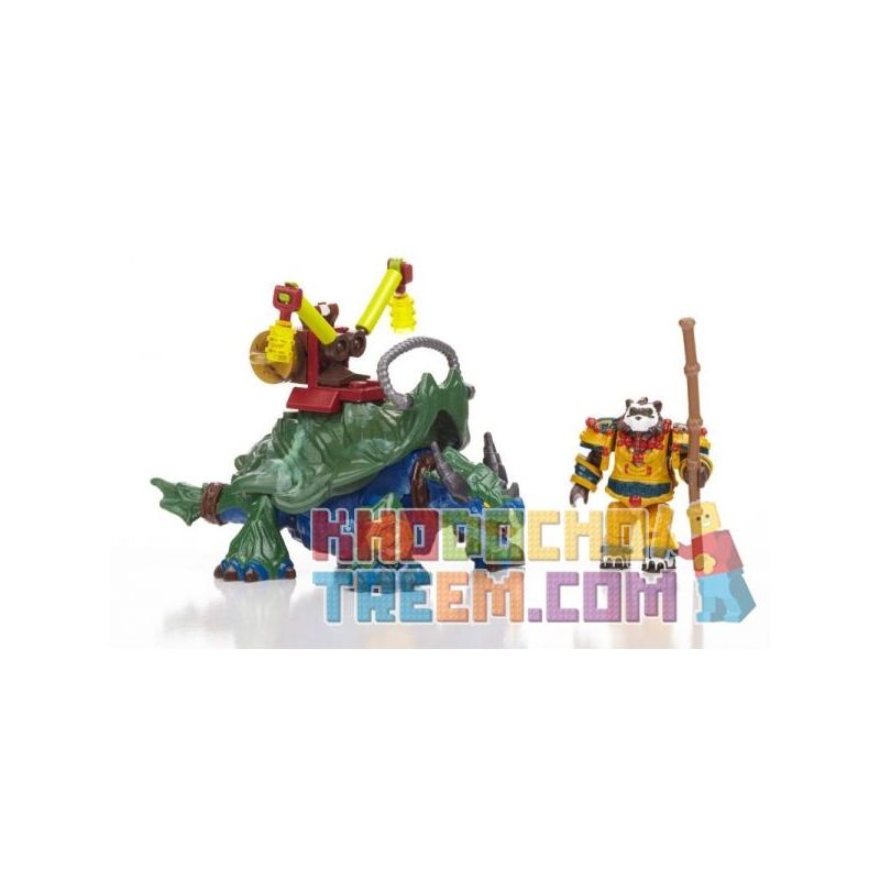 MEGA BLOKS 91024 non Lego RÙA RỒNG VÀ CỐI XAY GIÓ bộ đồ chơi xếp lắp ráp ghép mô hình Computer Games DRAGON TURTLE & WINDPAW Trò Chơi 51 khối