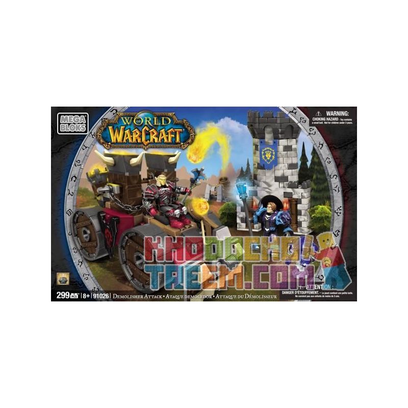 MEGA BLOKS 91026 non Lego ĐUỐC bộ đồ chơi xếp lắp ráp ghép mô hình Computer Games DEMOLISHER ATTACK Trò Chơi 299 khối