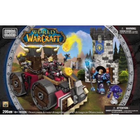 MEGA BLOKS 91026 non  ĐUỐC bộ đồ chơi xếp lắp ráp ghép mô hình Computer Games DEMOLISHER ATTACK Trò Chơi 299 khối