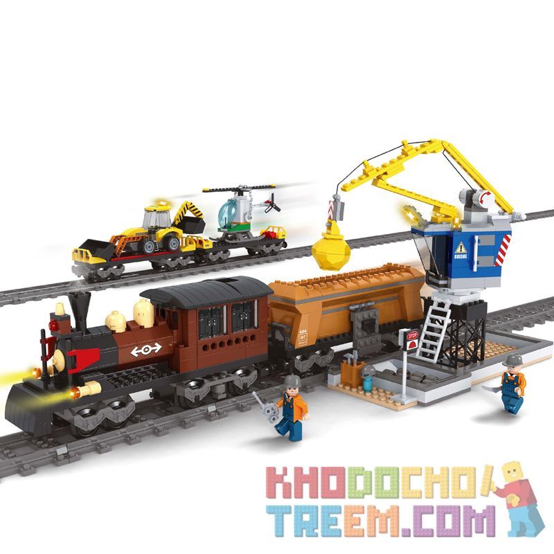 AUSINI 25120 non Lego XE LỬA bộ đồ chơi xếp lắp ráp ghép mô hình City TRAINS Thành Phố 964 khối