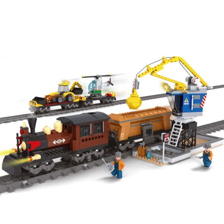 AUSINI 25120 non  XE LỬA bộ đồ chơi xếp lắp ráp ghép mô hình City TRAINS Thành Phố 964 khối