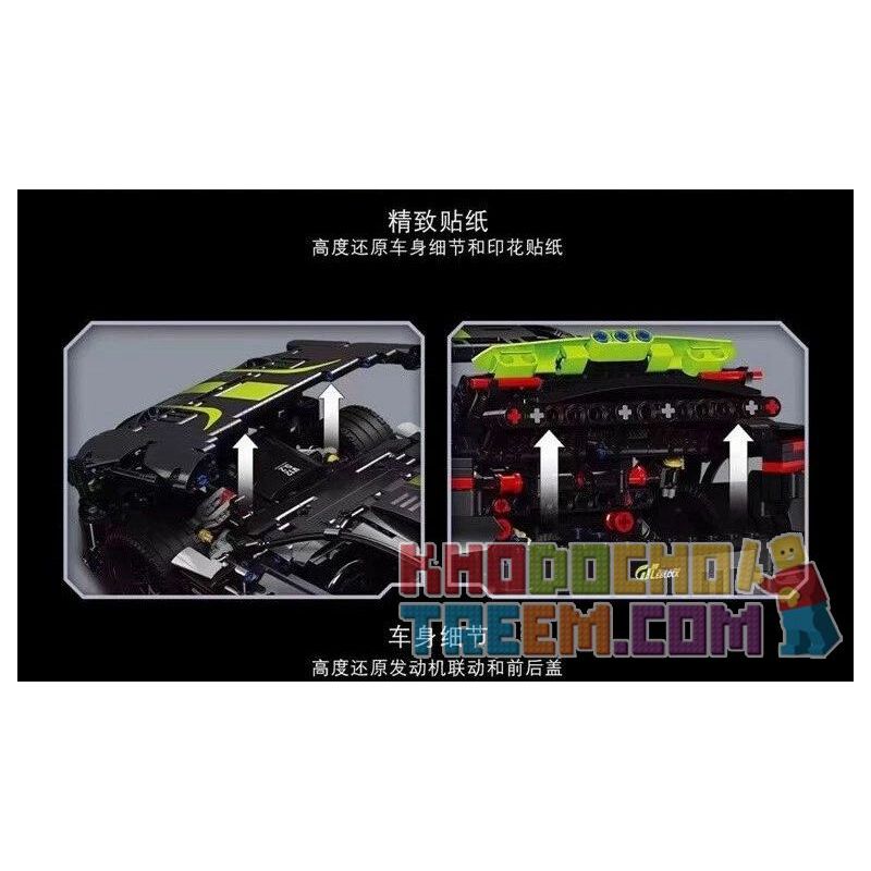 REBRICKABLE MOC-62260 62260 MOC62260 SUPER 18K K85 K136 non  ASTON MARTIN DB11. bộ đồ chơi xếp lắp ráp ghép mô hình  Kỹ Thuật Công Nghệ Cao Mô Hình Phương Tiện 1905 khối