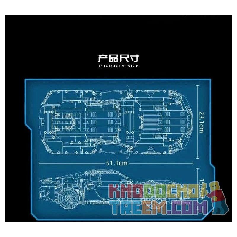 REBRICKABLE MOC-62260 62260 MOC62260 SUPER 18K K85 K136 non  ASTON MARTIN DB11. bộ đồ chơi xếp lắp ráp ghép mô hình  Kỹ Thuật Công Nghệ Cao Mô Hình Phương Tiện 1905 khối