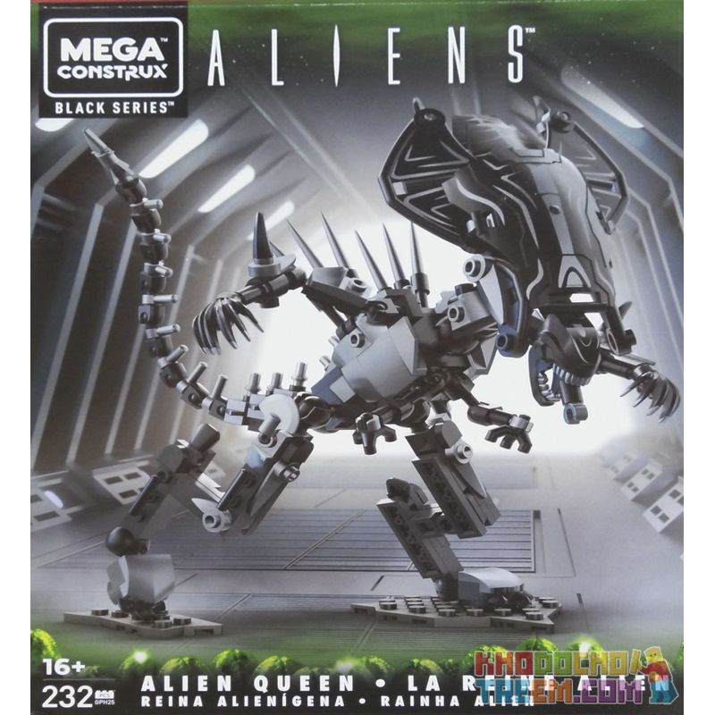 MEGA BLOKS GPH25 non Lego NỮ HOÀNG NGOÀI HÀNH TINH bộ đồ chơi xếp lắp ráp ghép mô hình Movie & Game ALIENS™ QUEEN Phim Và Trò Chơi 232 khối