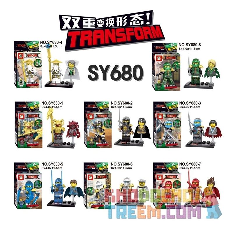 SHENG YUAN SY SY680 non Lego MẪU BIẾN ĐỔI KÉP. bộ đồ chơi xếp lắp ráp ghép mô hình The Lego Ninjago Movie NINJA GO TRANSFORM Ninja Lốc Xoáy
